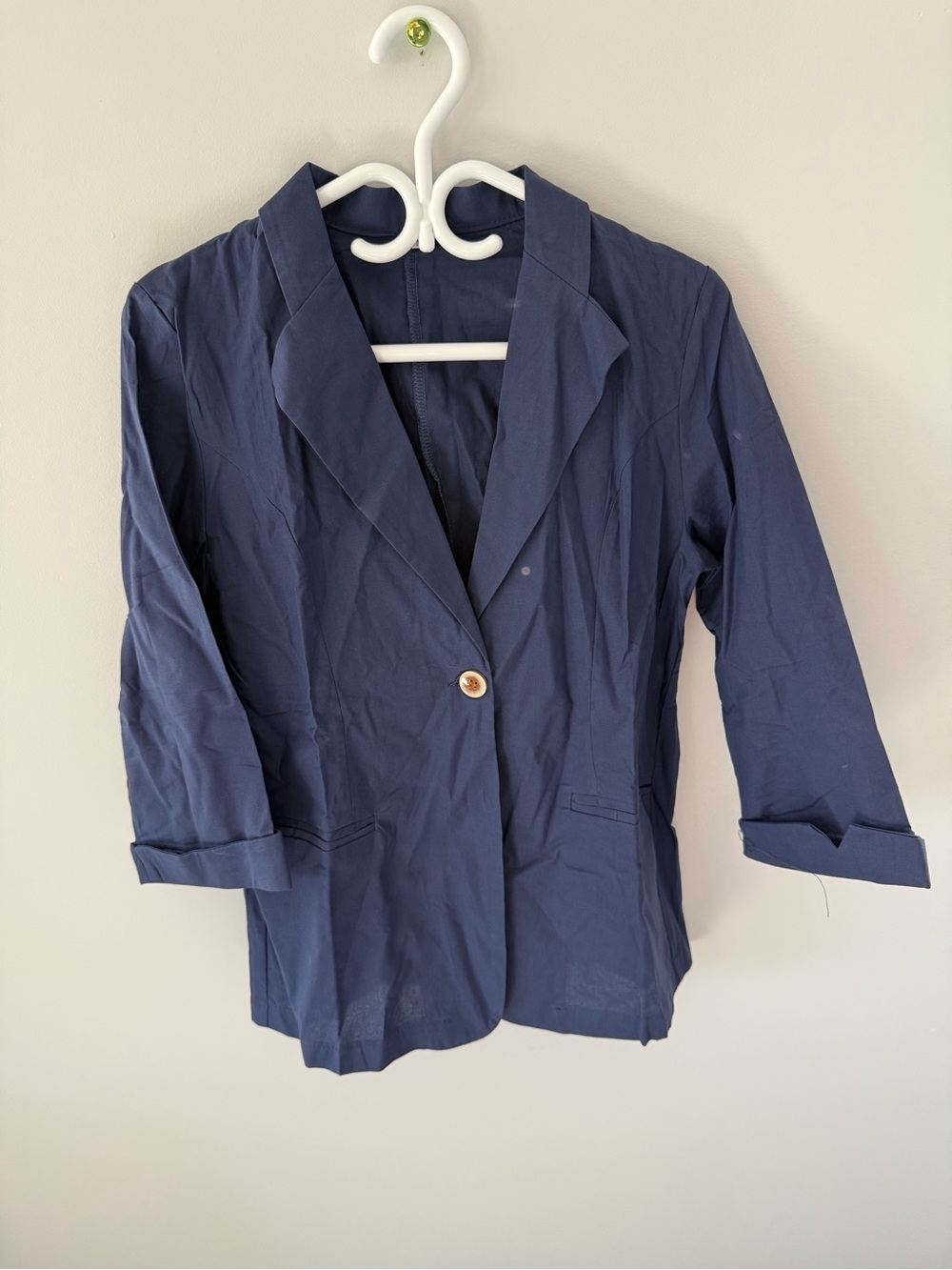 Women's Navy Single-Button Blazer